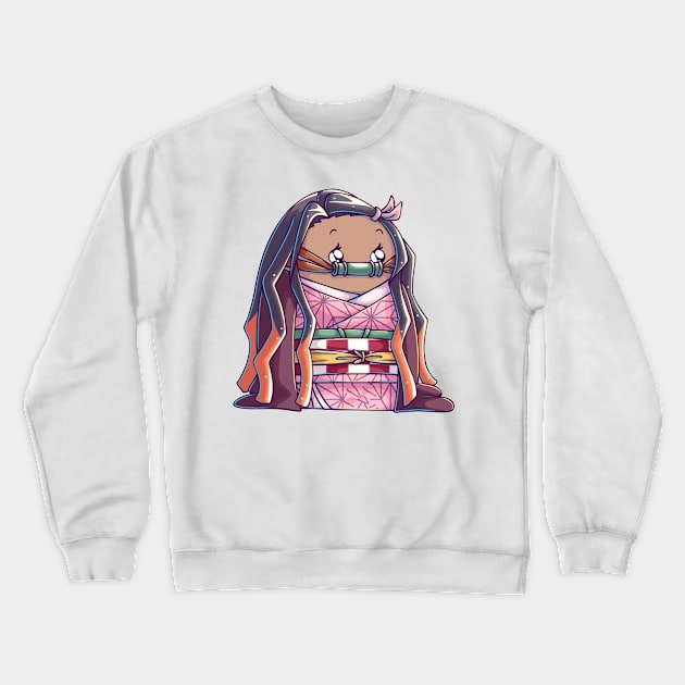 nezuko Crewneck Sweatshirt by sample the dragon